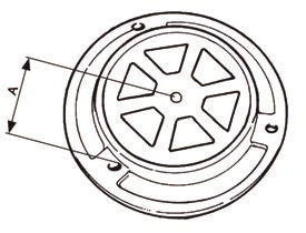 Disegno quotato elettromagnete serie M con interasse A