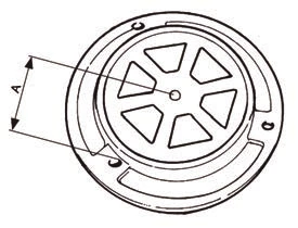 Disegno quotato elettromagnete serie MEC con interasse A