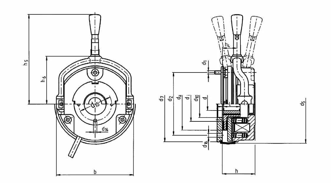 Disegno quotato freno Lenze Intorq BFK458